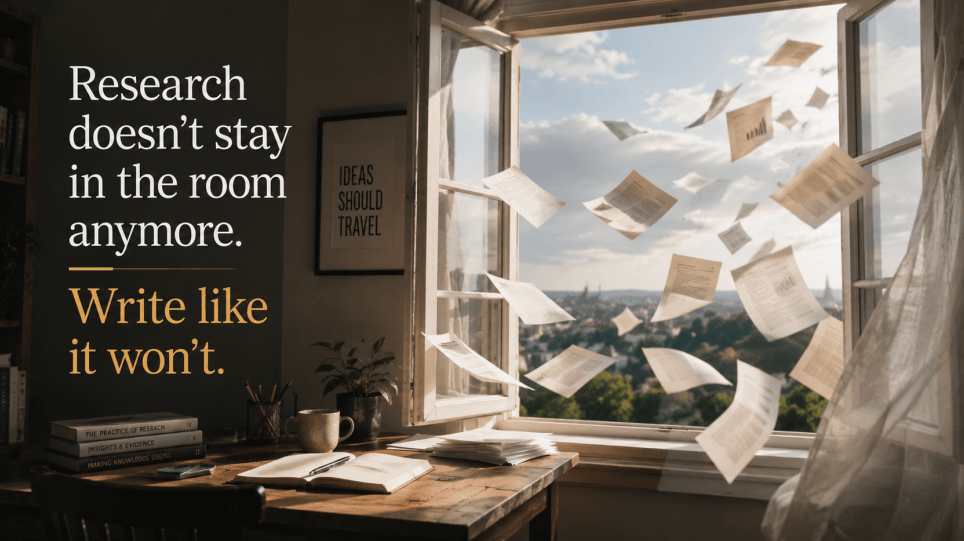 an open window with papers blowing out of it into the wind.